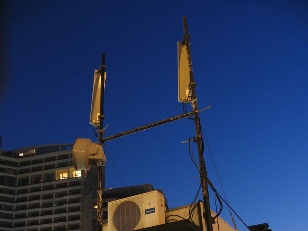 Neckart's air filter columns are being deconstructed